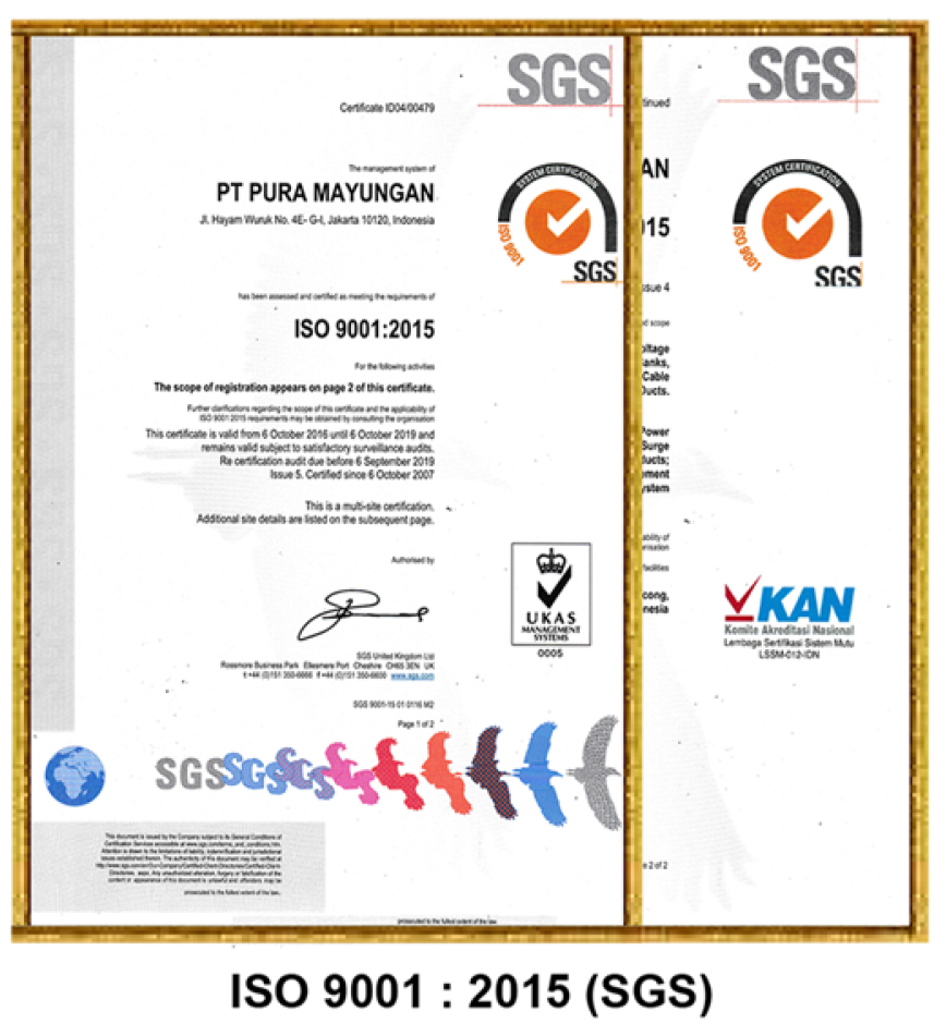 ISO 9001:2015 (SGS)